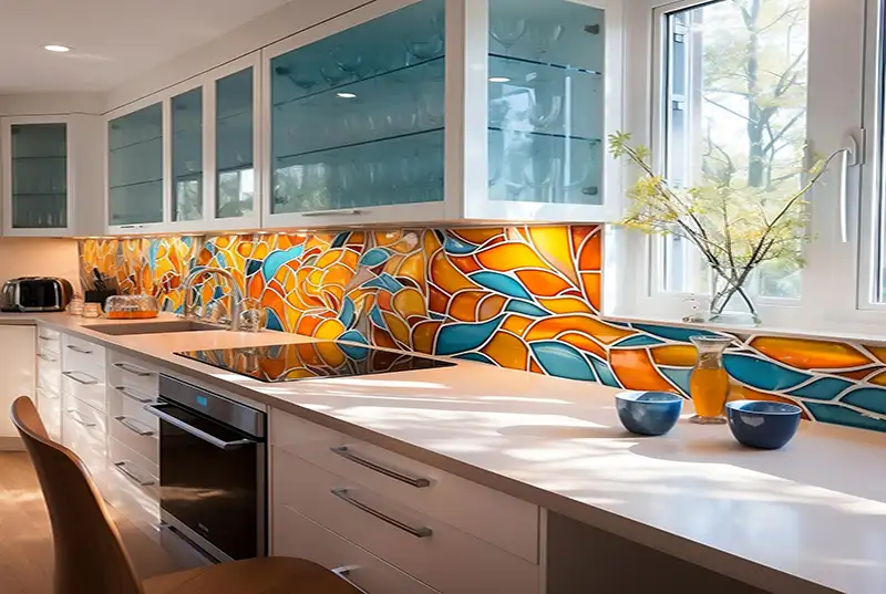 شیشه بین کابینتی سه بعدی