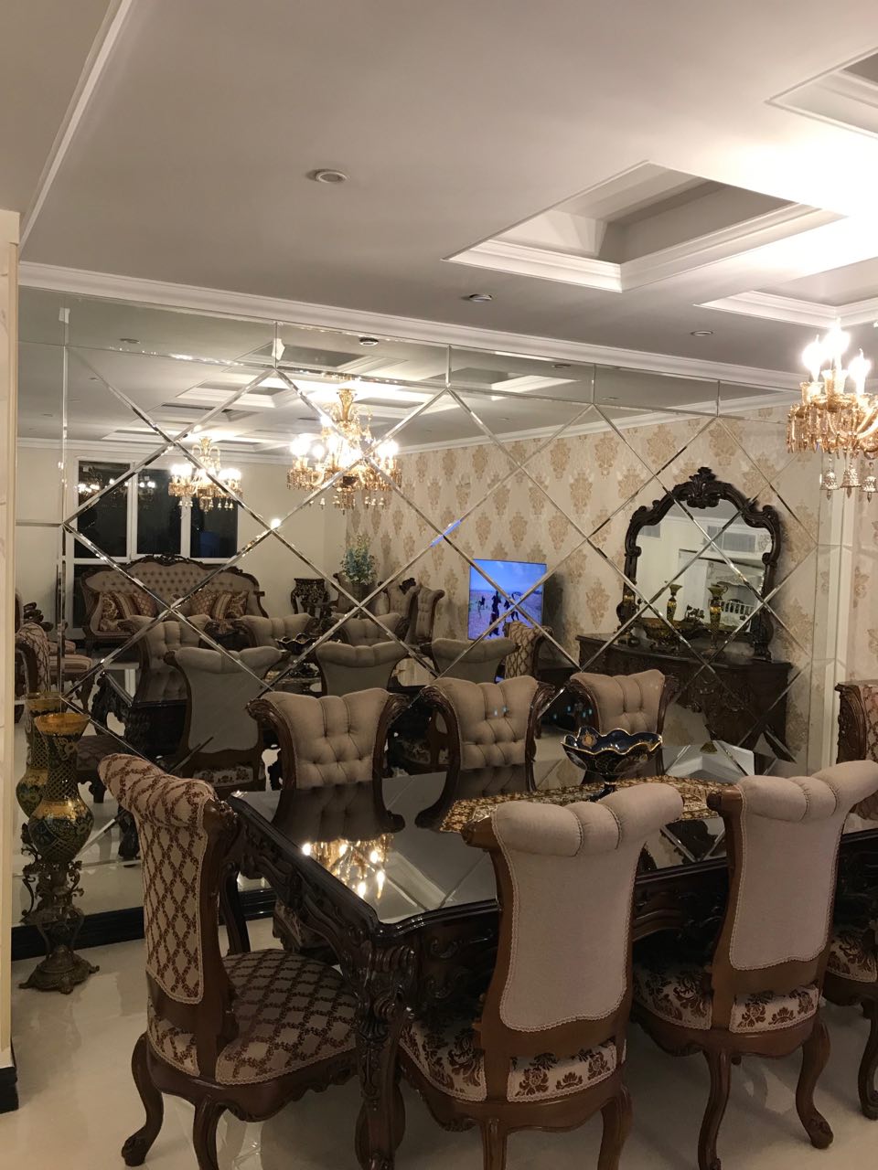 آینه دکوراتیو مدل ماهور کد 5588