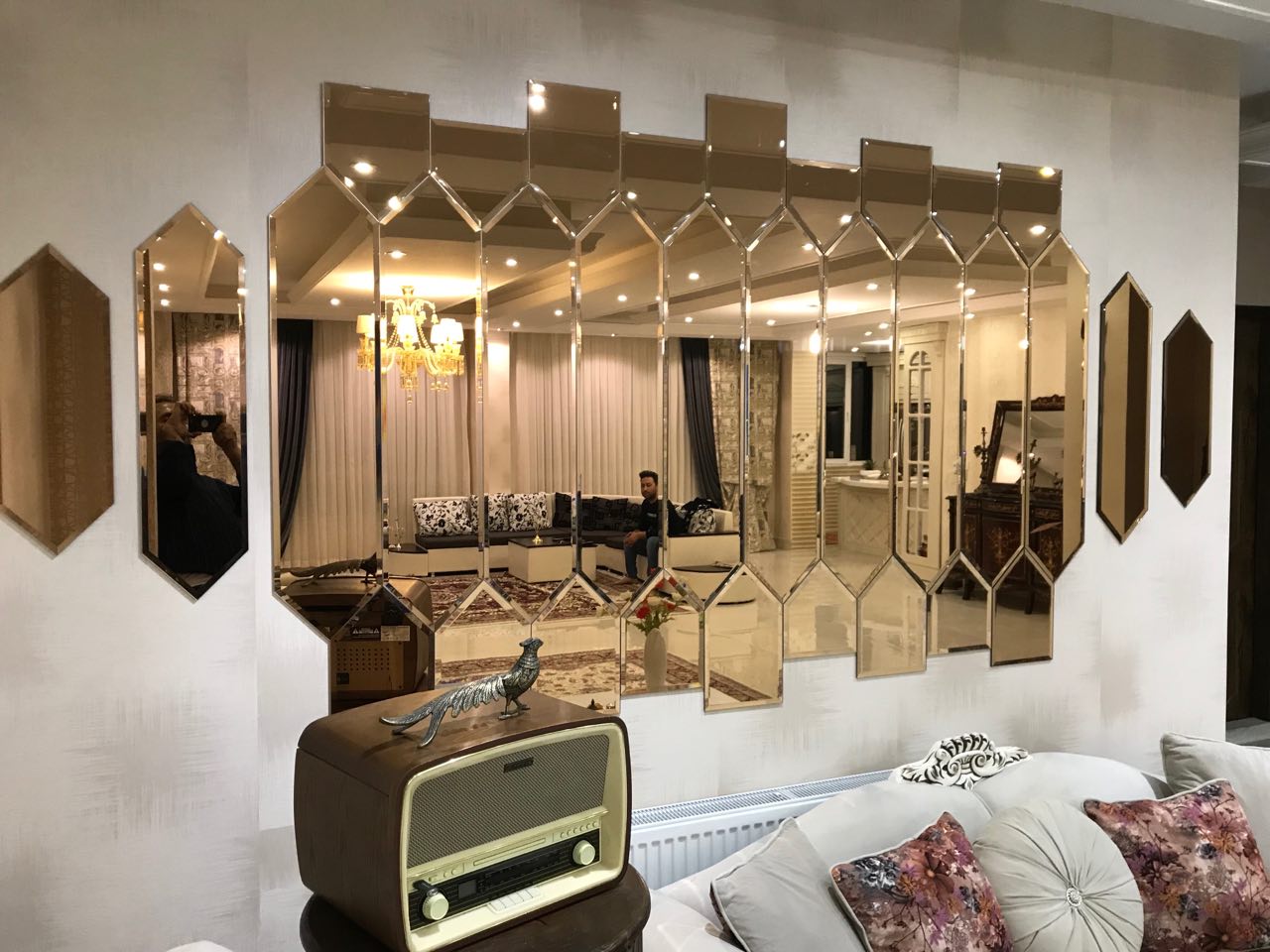 آینه دکوراتیو مدل ماهور کد 5588